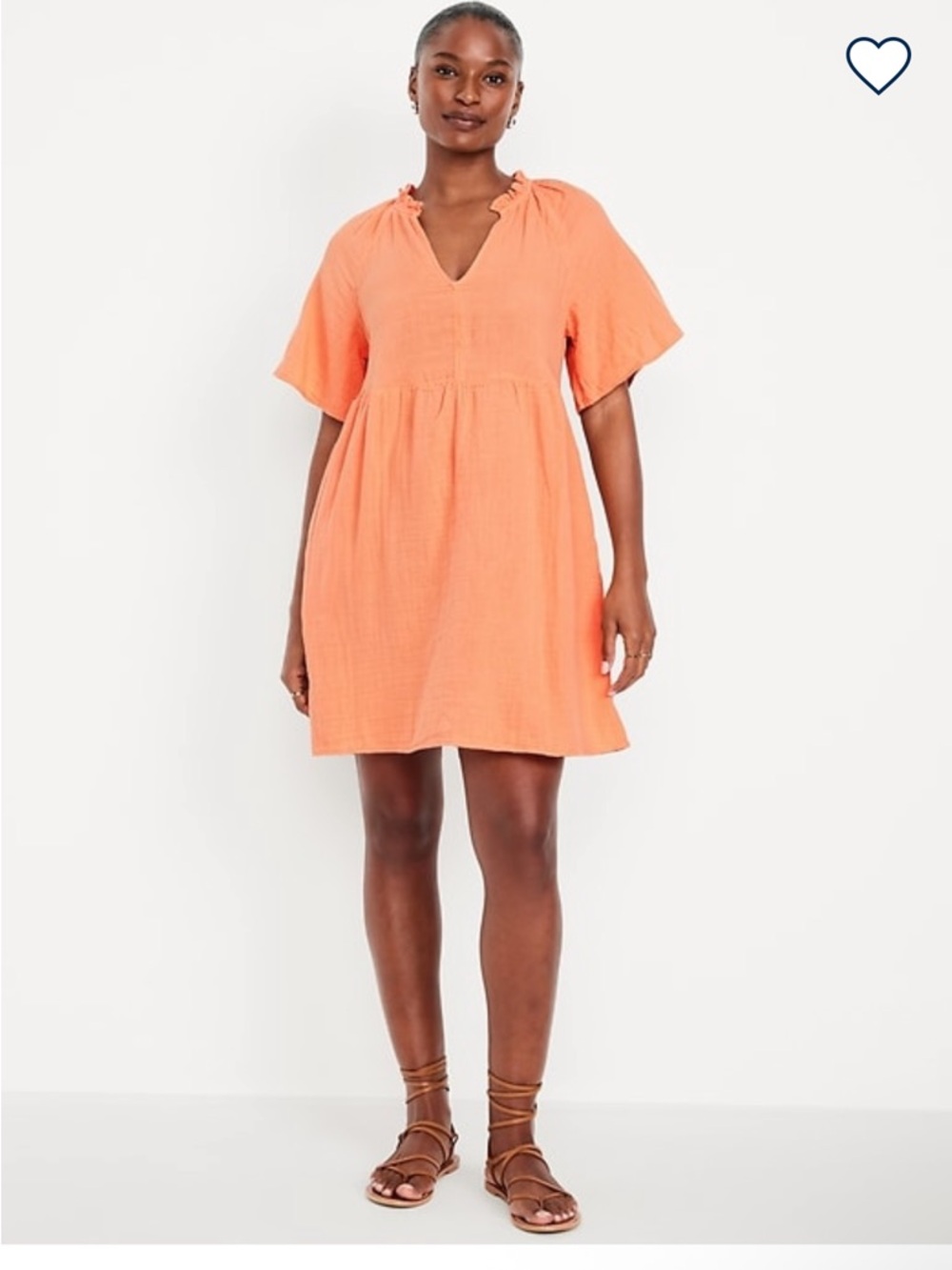 Old Navy Orange Mini Swing Dress